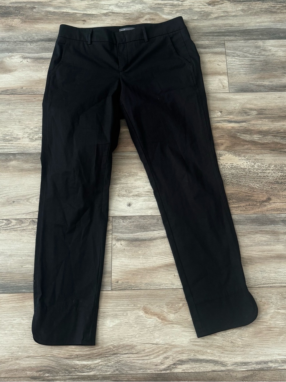 Vince Black Chino Pant Size 8 Tulip Split Hem